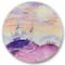 Designart - Fairy Tale Kingdom On Purple Mountain Top - Children's Art Metal Circle Wall Art